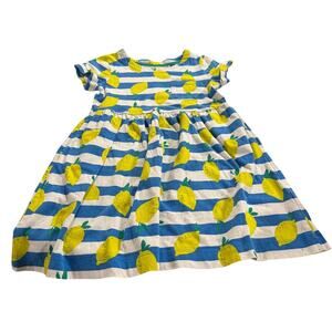 Mini Boden 6-7Y Girl Lemon Striped Dress
